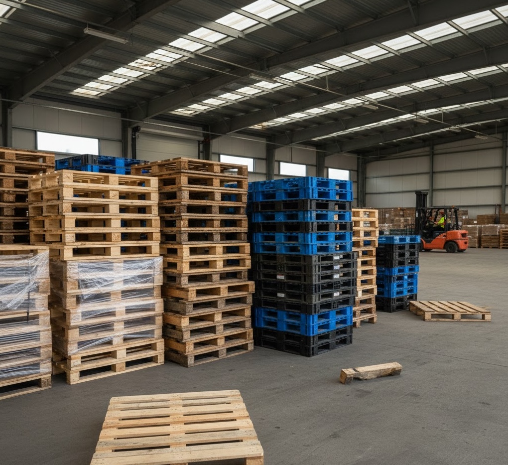 Wide variety of pallet sizes and configurations in inventory